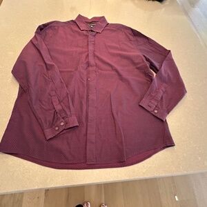 Mens' Vince Camuto XL Magenta and Blue Pattern Dress Shirt